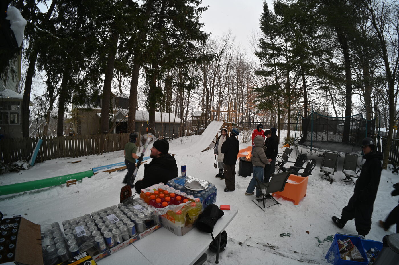Setup and snacks